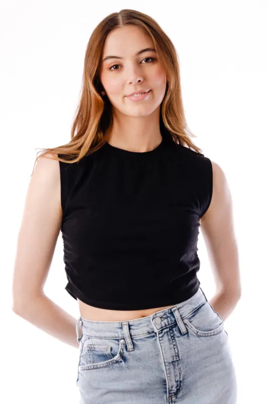 Ruched Sleeveless Tee sold by Below the Belt