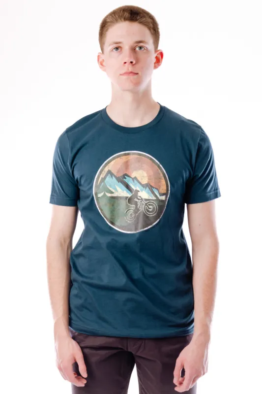 Retro Mountain Biker Tee sold by Below the Belt