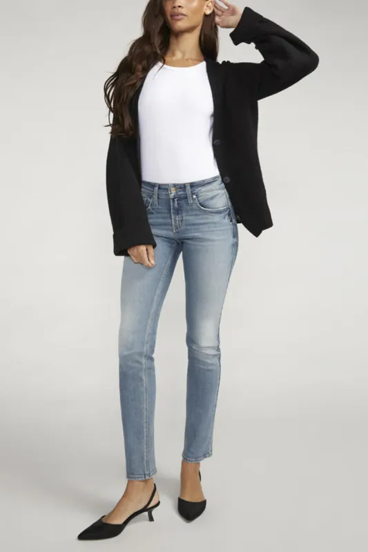 Suki Mid Rise Straight Leg Jeans sold by Below the Belt