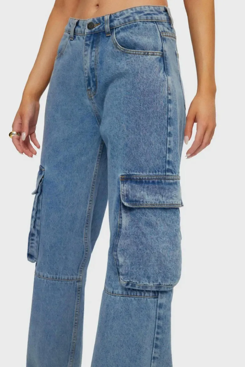 Low Rise Cargo Jeans sold by Below the Belt product image thumbnail 3