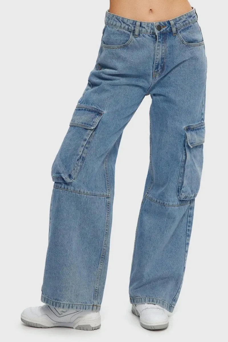 Low Rise Cargo Jeans sold by Below the Belt product image thumbnail 2