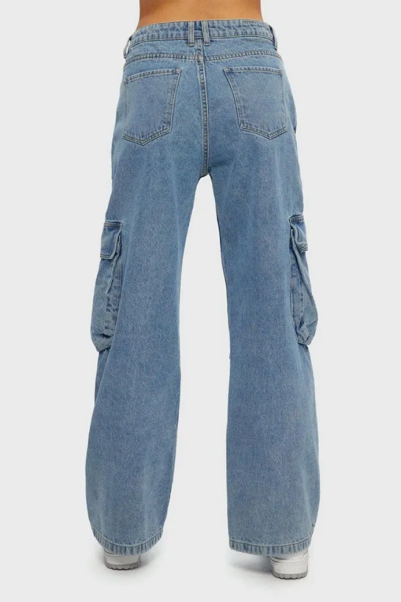 Low Rise Cargo Jeans sold by Below the Belt product image thumbnail 4