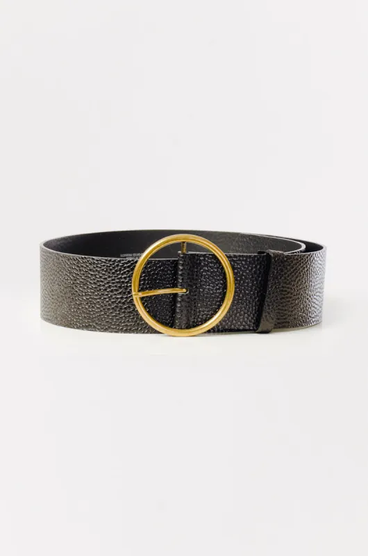 Leather Belt with Brass Buckle sold by Below the Belt