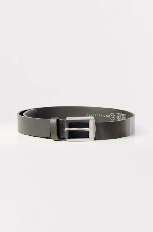 Leather Belt with Nickel Buckle sold by Below the Belt