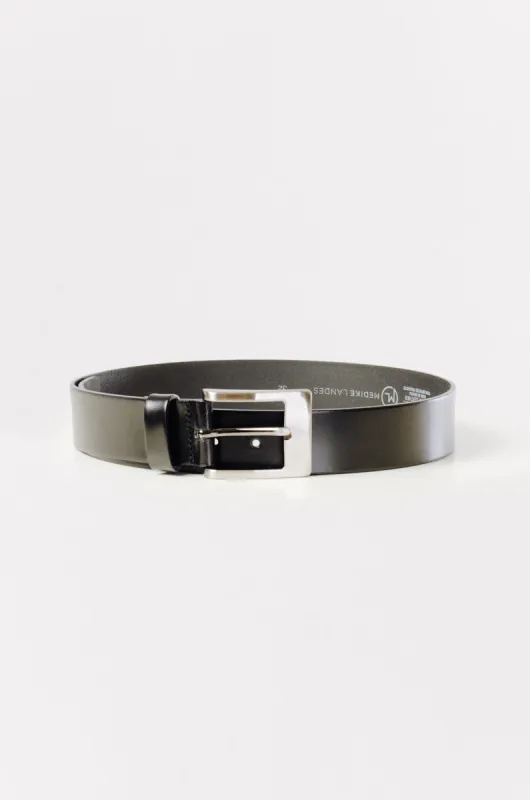 Leather Belt with Gunmetal Buckle sold by Below the Belt