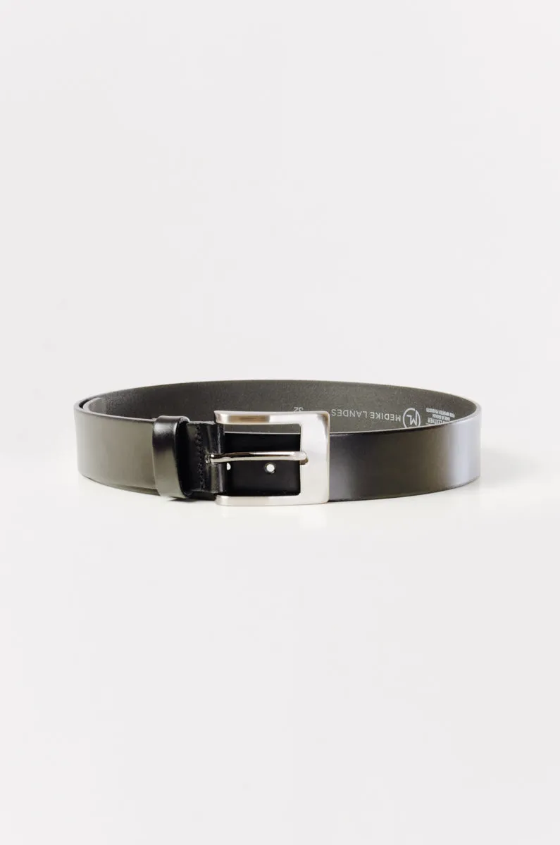 Leather Belt with Gunmetal Buckle sold by Below the Belt