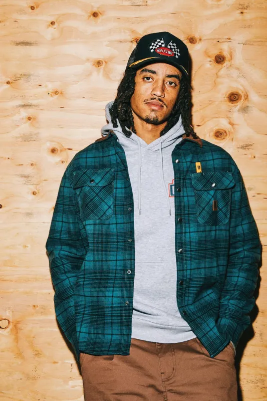 Builders Bowery Performance Flannel made by Brixton