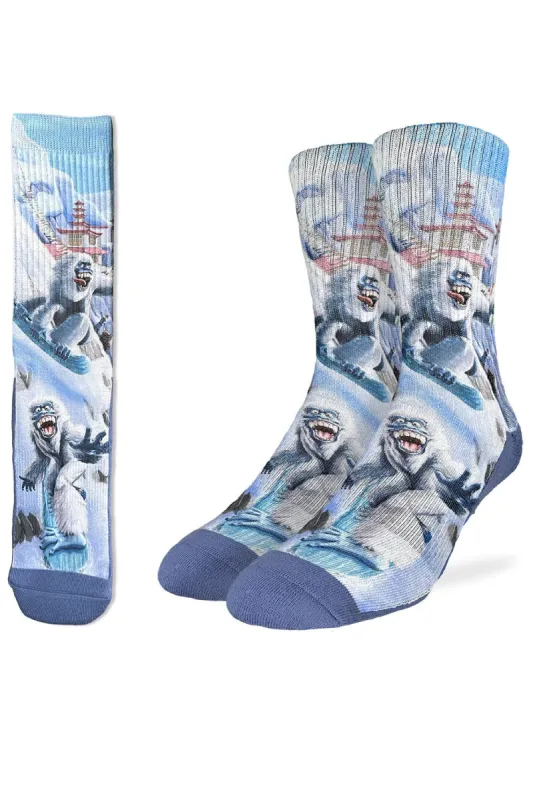 Snowboarding Yeti Sock made by Below the Belt