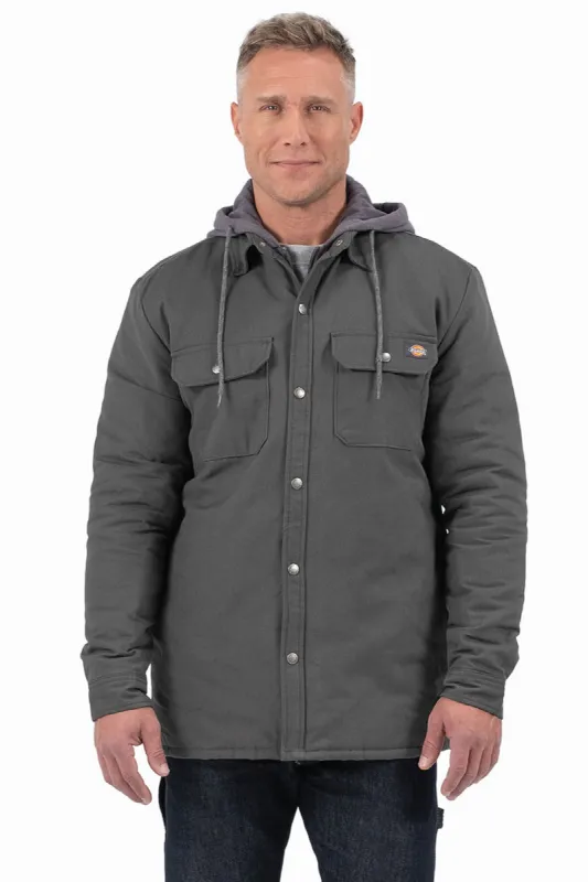 Fleece Hooded Duck Shirt Jacket made by Dickies