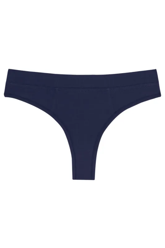 Thong - Navy sold by Below the Belt