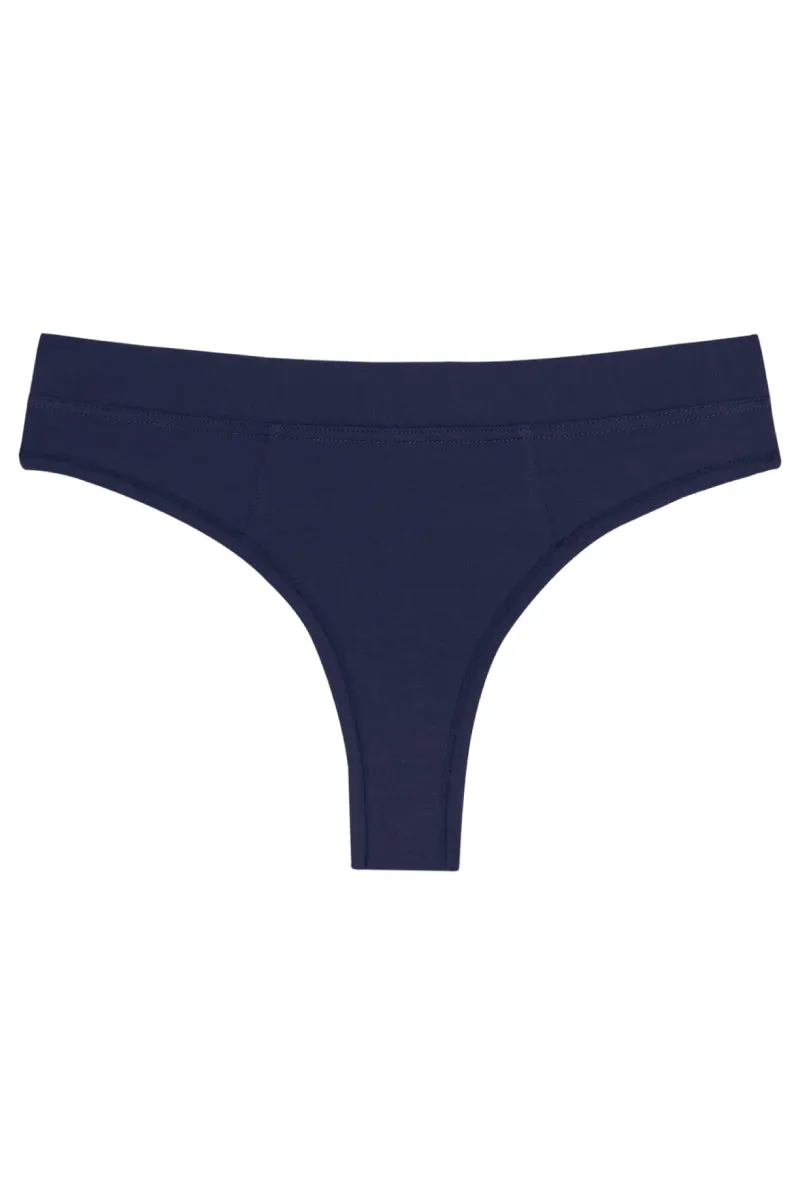 Thong - Navy sold by Below the Belt