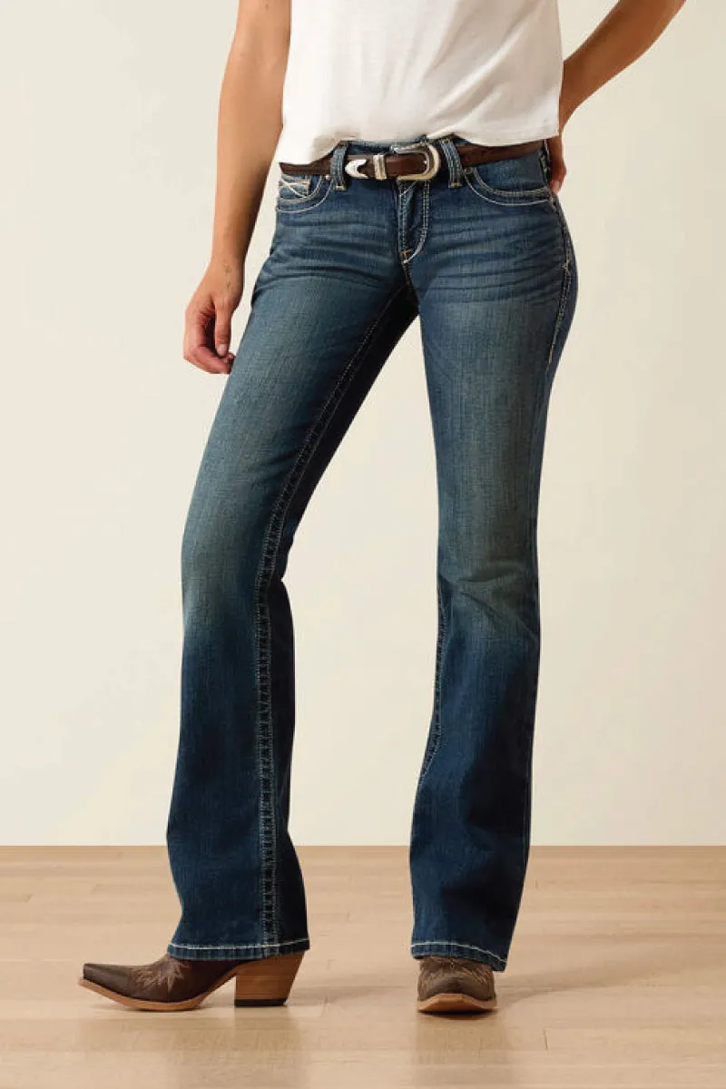 Mid Rise Whipstitch Bootcut Jeans sold by Below the Belt