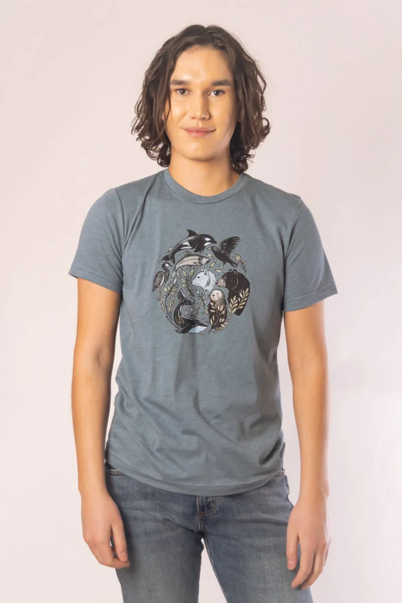 Unisex Nature Circle Tee sold by Below the Belt