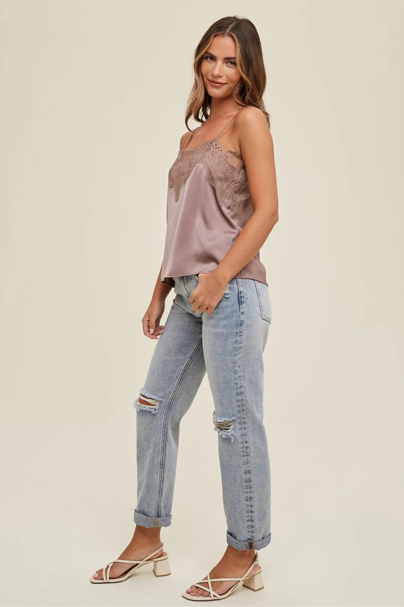 Satin Lace Tank sold by Below the Belt product image thumbnail 3