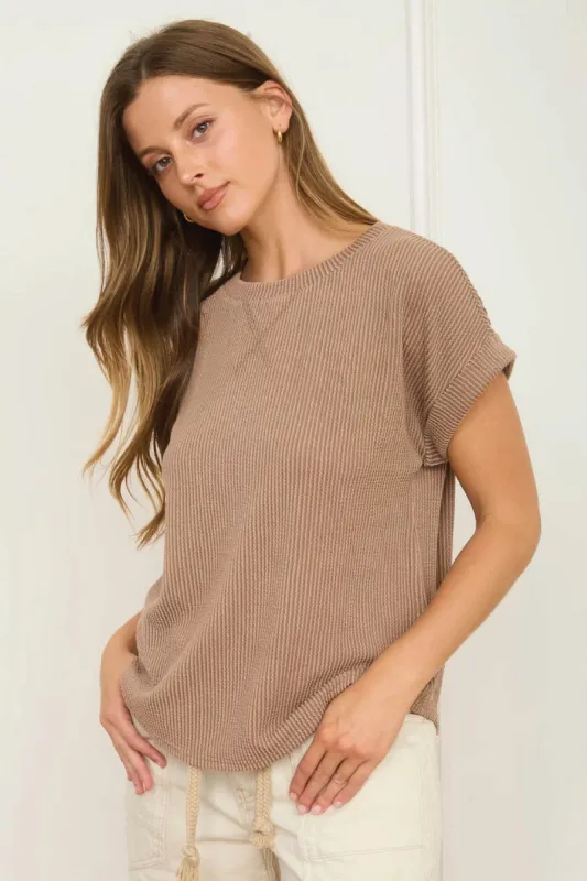 Rib Crew Tee made by Blu Pepper