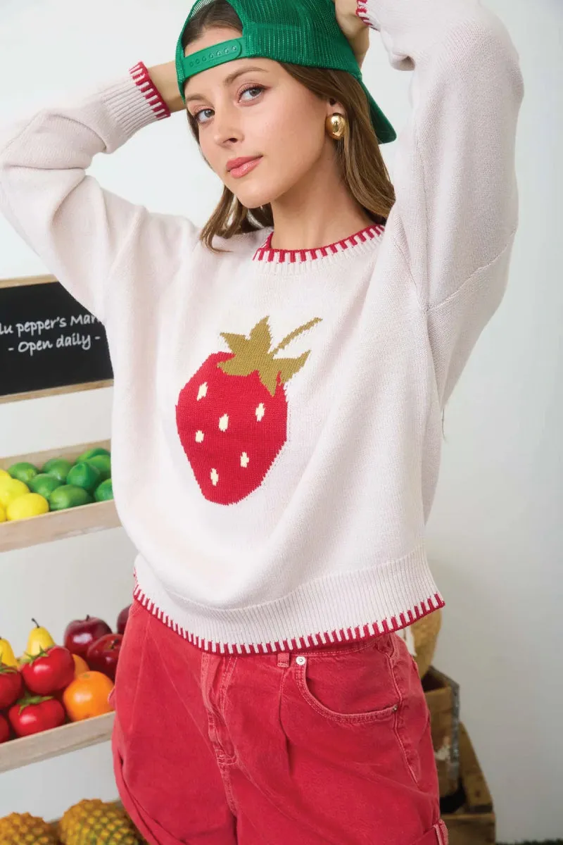 Strawberry Sweater sold by Below the Belt