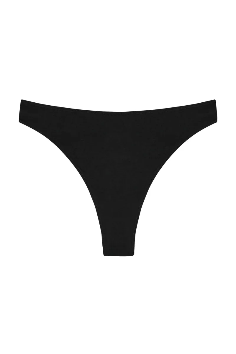 High Rise Thong - Black sold by Below the Belt