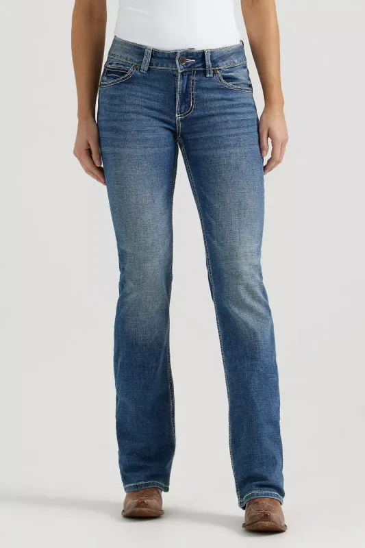 Retro Mae Mid Rise Bootcut Jeans made by Wrangler