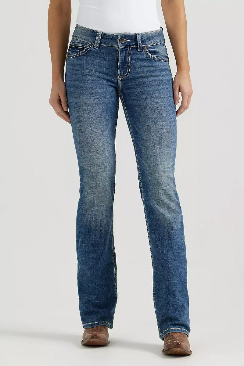 Retro Mae Mid Rise Bootcut Jeans sold by Below the Belt