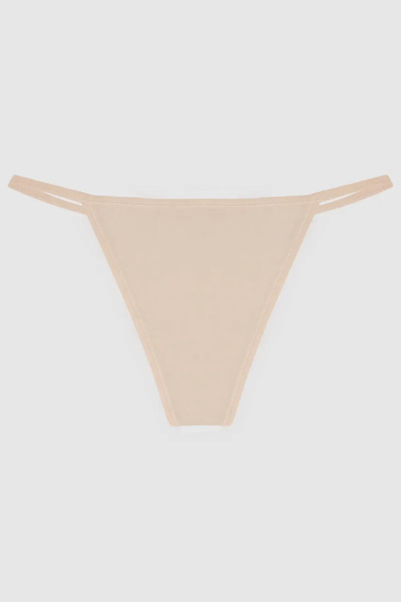 String Thong - Beige sold by Below the Belt