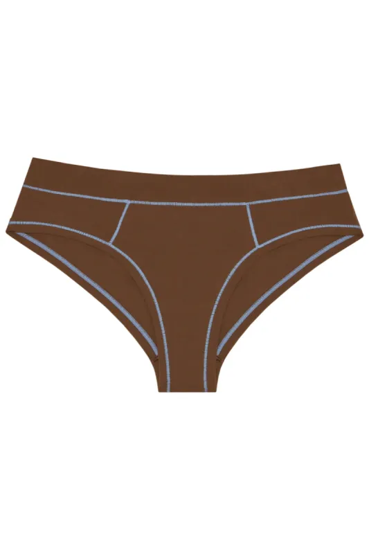Cheeky - Brown / Sky Blue sold by Below the Belt