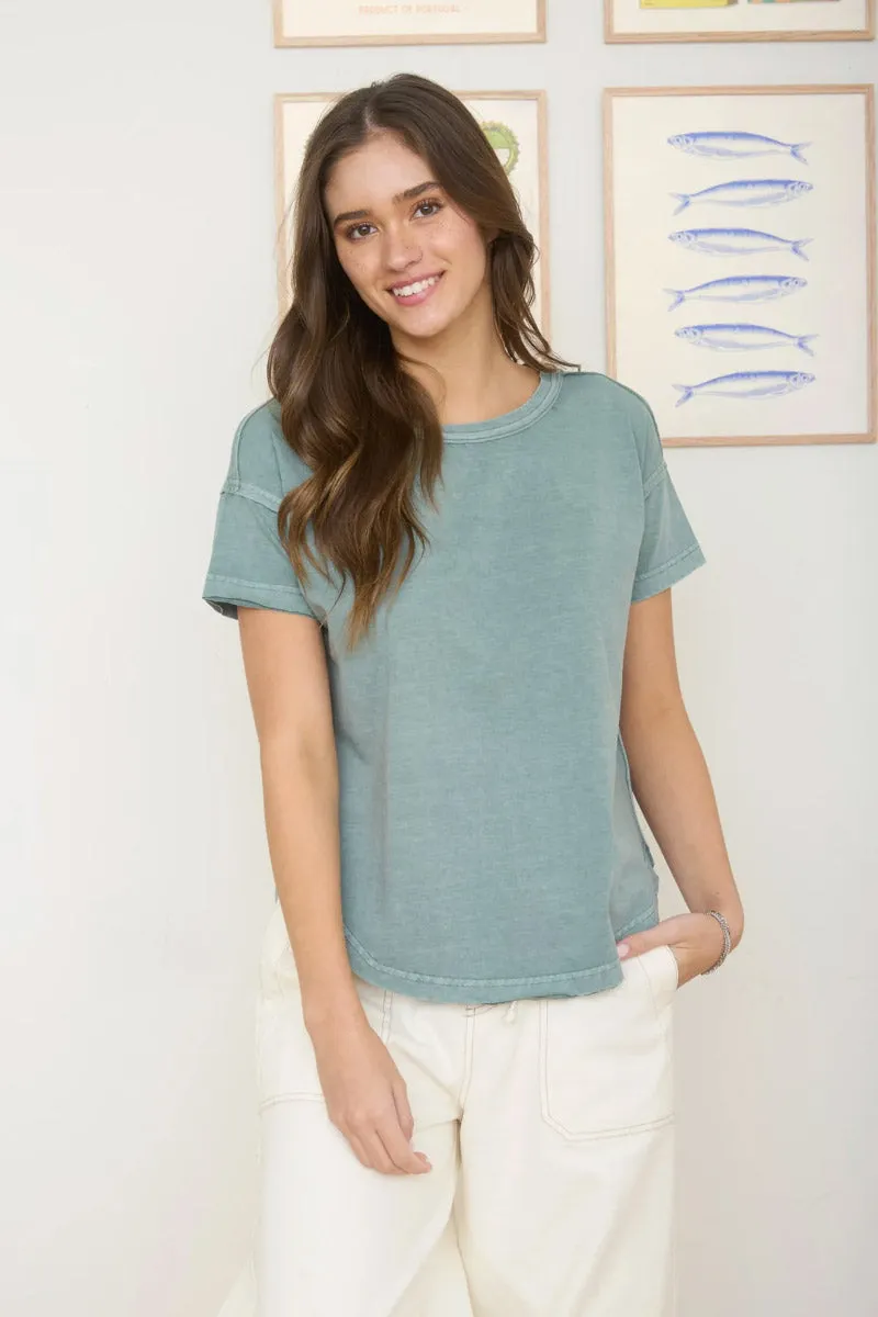Exposed Seam Tee sold by Below the Belt