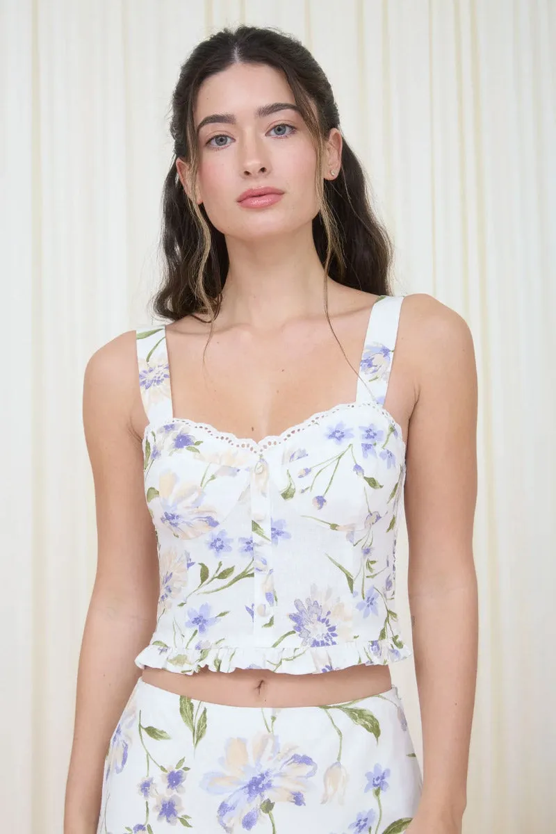Tropical Secret Linen Corset Top sold by Below the Belt product image thumbnail 2