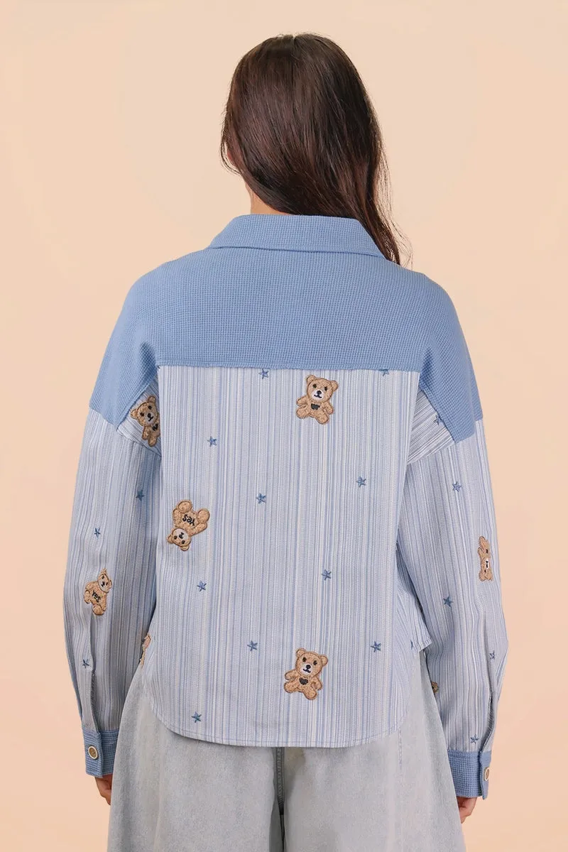 Teddy Bear Patch Shacket sold by Below the Belt product image thumbnail 3