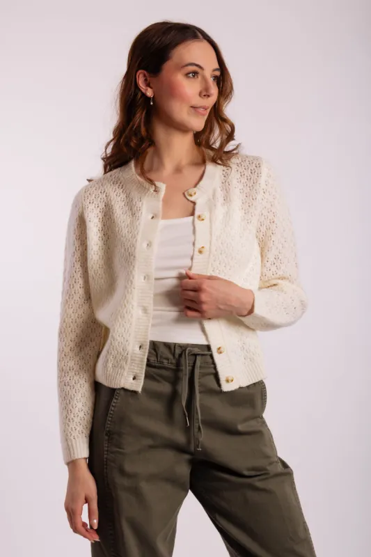 Eyelet Cardigan made by Blu Pepper