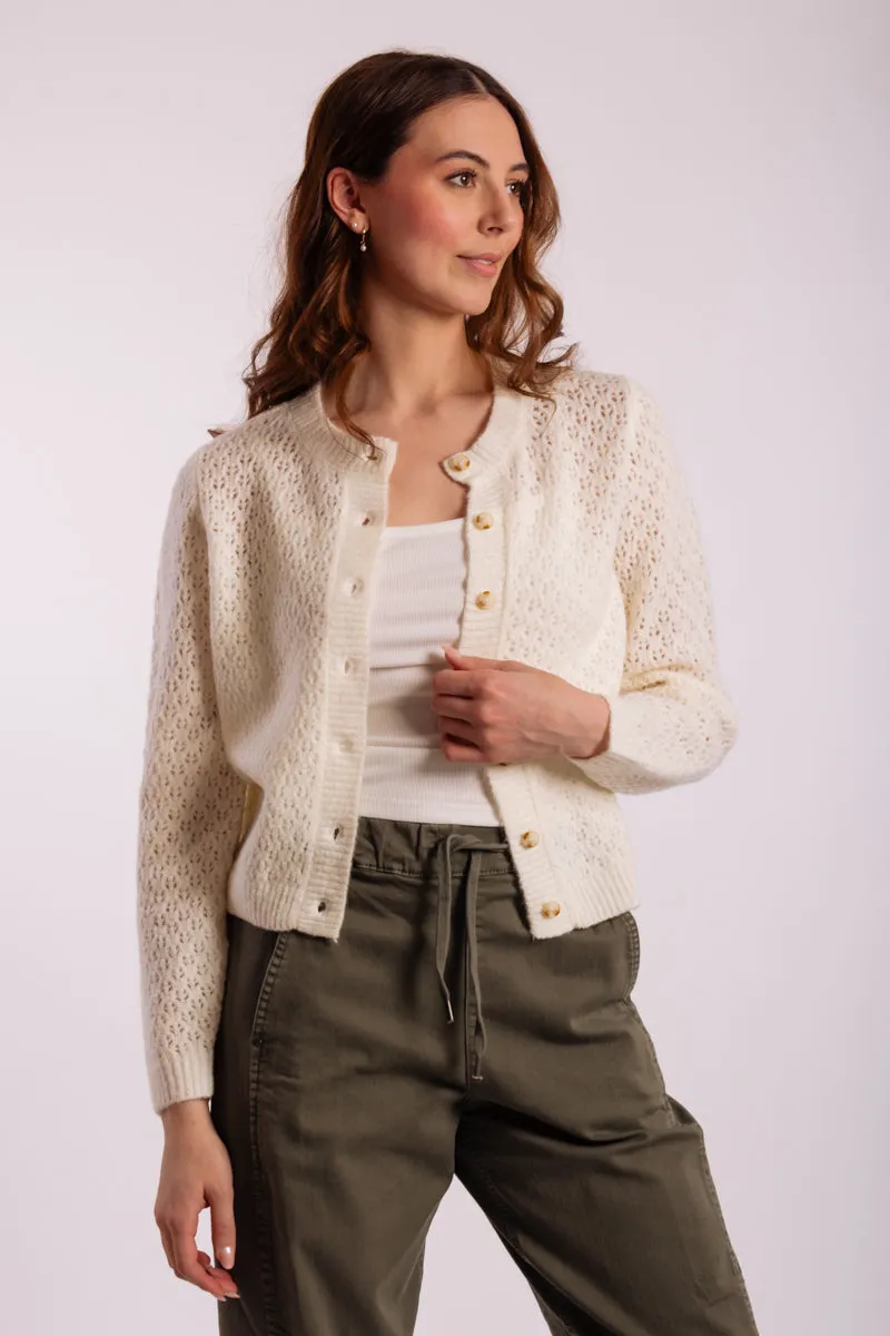 Eyelet Cardigan sold by Below the Belt
