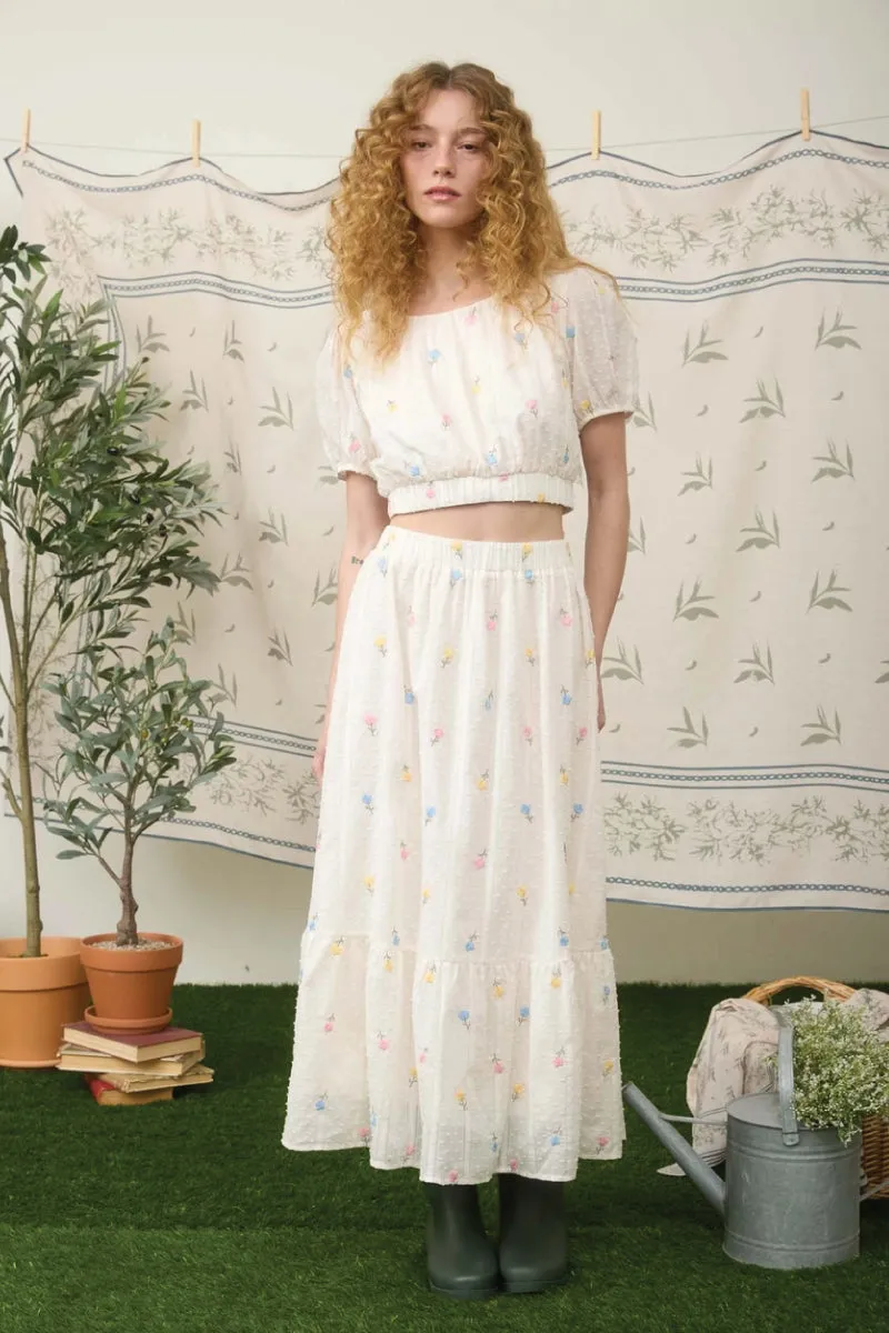 Floral Dot Crop Top sold by Below the Belt product image thumbnail 3