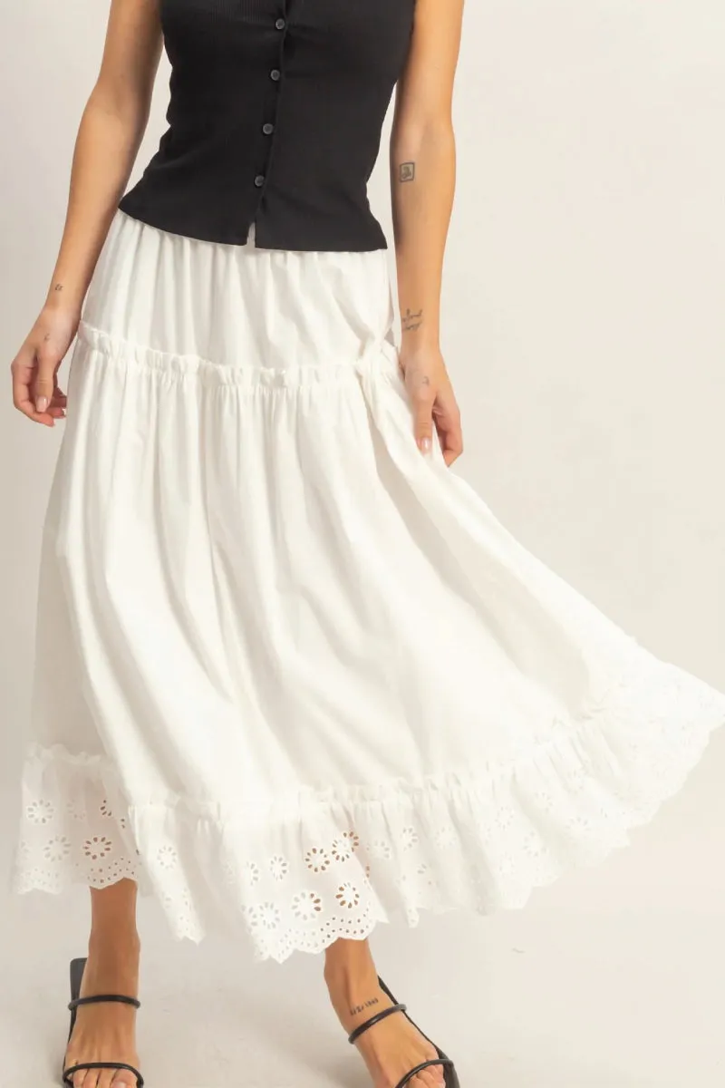 Tiered Eyelet Maxi Skirt sold by Below the Belt product image thumbnail 2