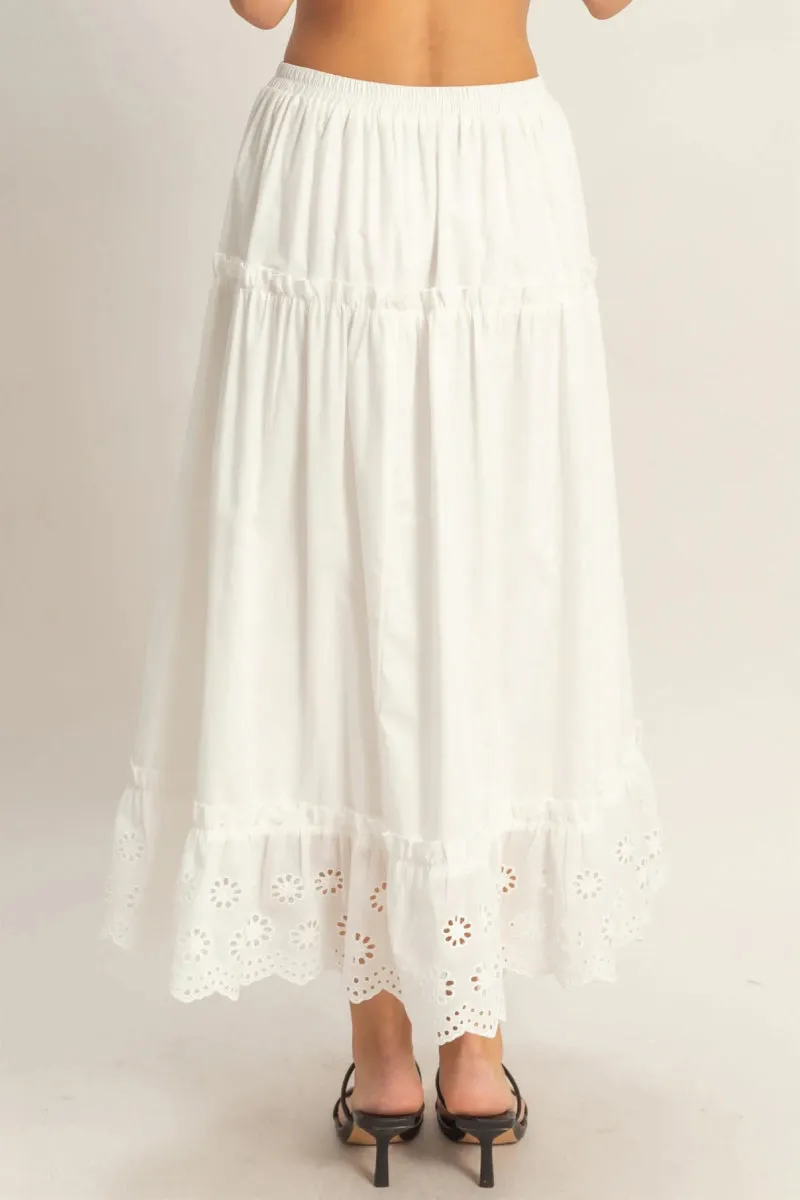 Tiered Eyelet Maxi Skirt sold by Below the Belt product image thumbnail 4