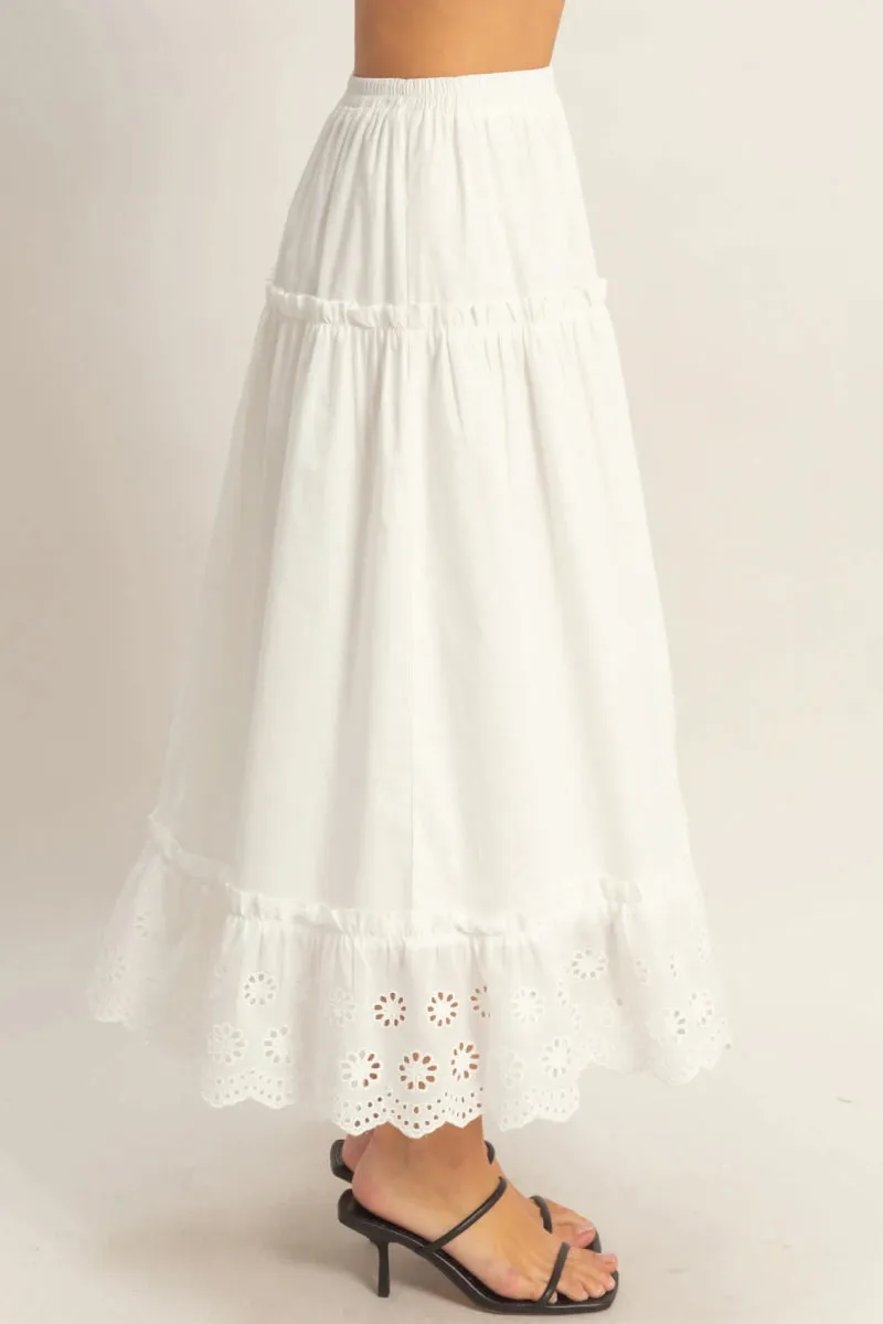 Tiered Eyelet Maxi Skirt sold by Below the Belt product image thumbnail 3