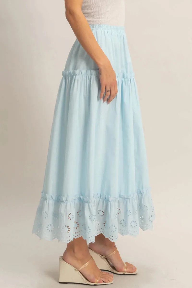 Tiered Eyelet Maxi Skirt sold by Below the Belt product image thumbnail 4