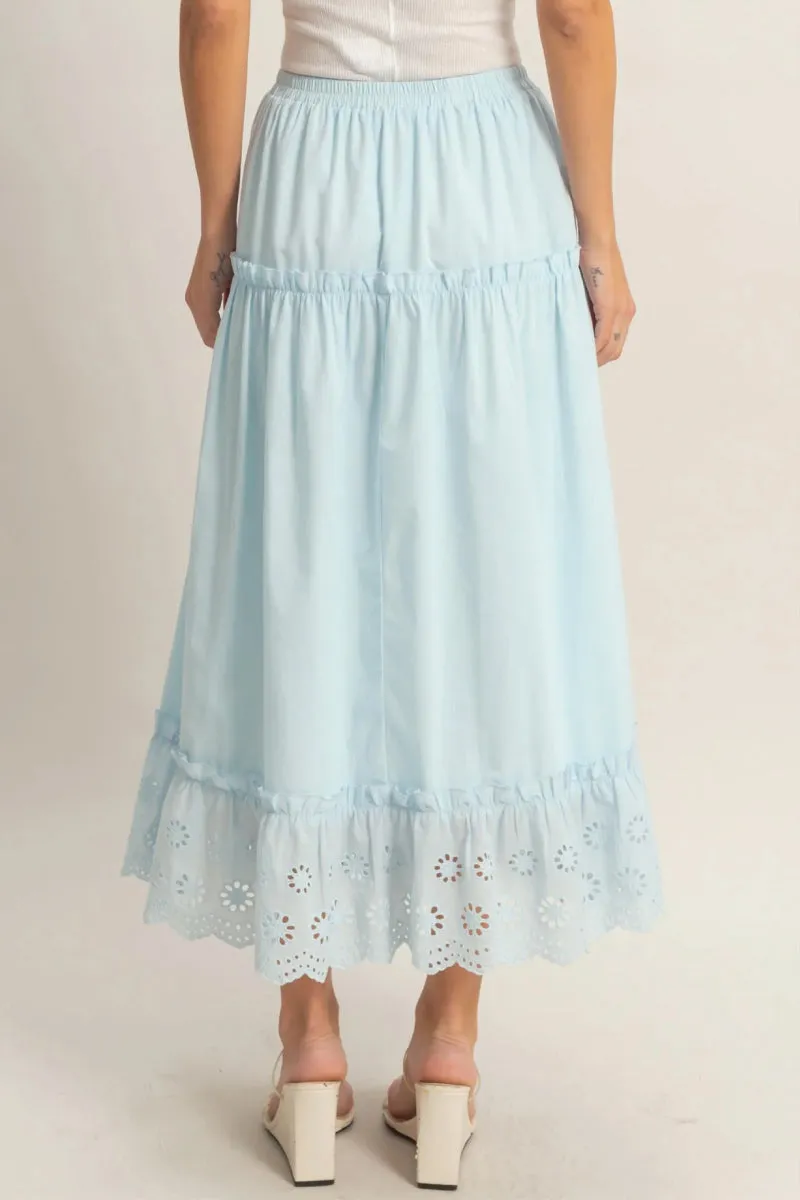 Tiered Eyelet Maxi Skirt sold by Below the Belt product image thumbnail 3
