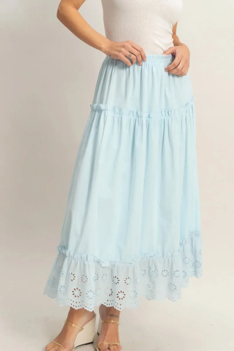 Tiered Eyelet Maxi Skirt sold by Below the Belt product image thumbnail 2