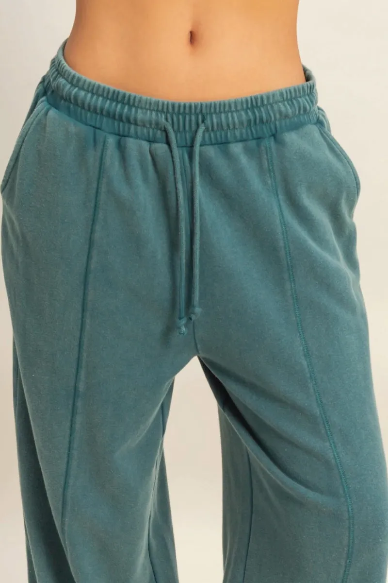 Acid Wash Wide Leg Sweatpants sold by Below the Belt product image thumbnail 4