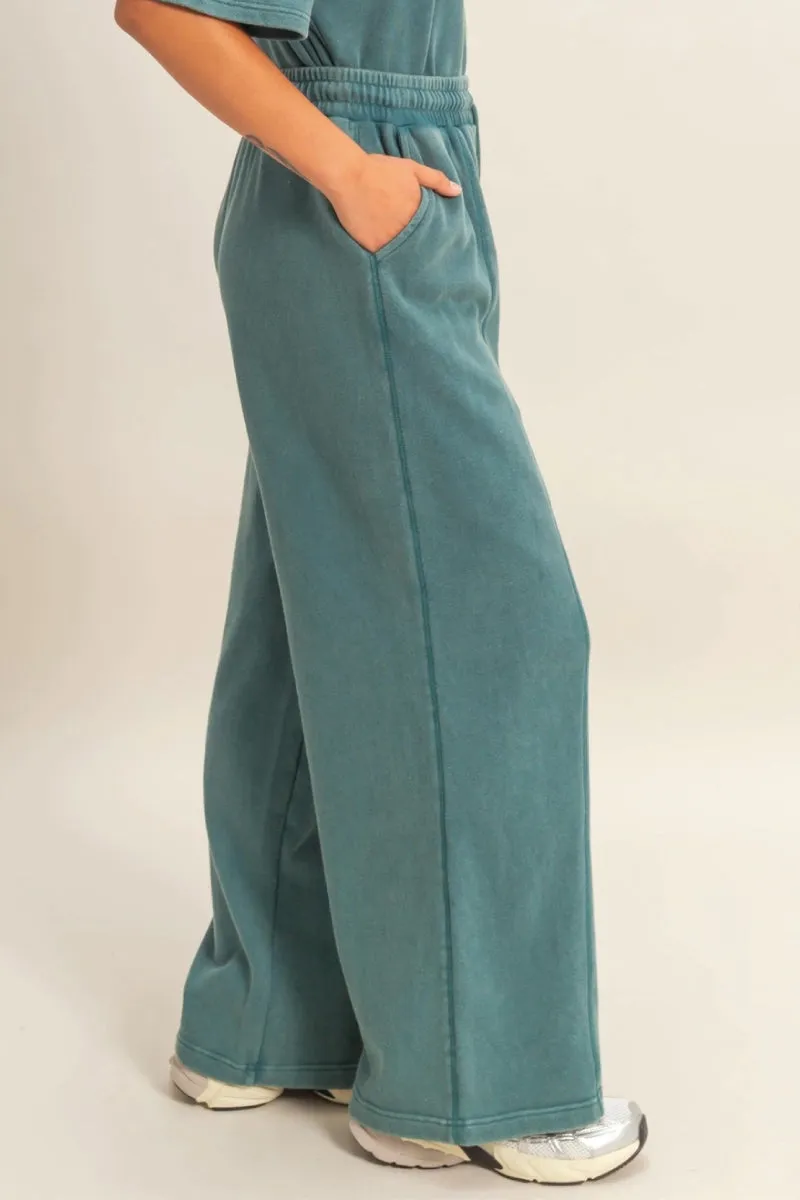 Acid Wash Wide Leg Sweatpants sold by Below the Belt product image thumbnail 2