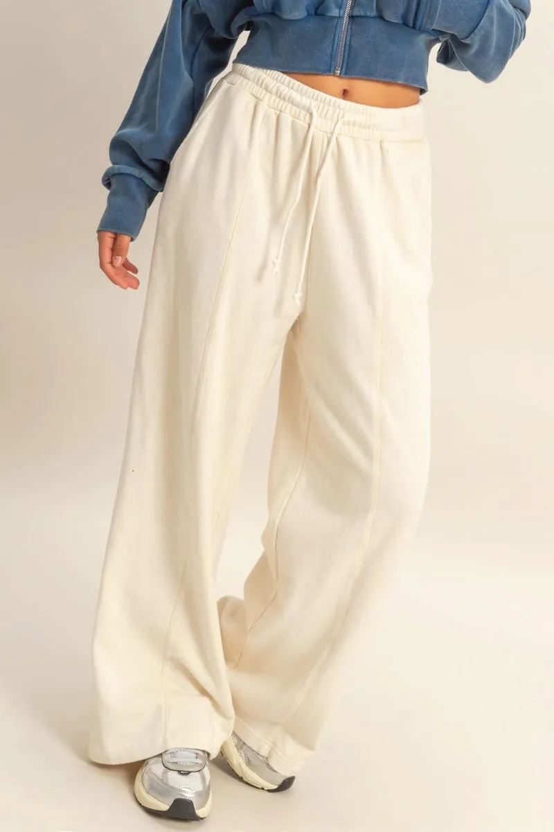 French Terry Wide Leg Sweatpants sold by Below the Belt