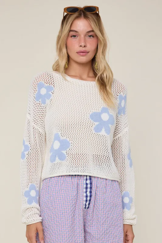 Floral Crochet Sweater made by Wishlist