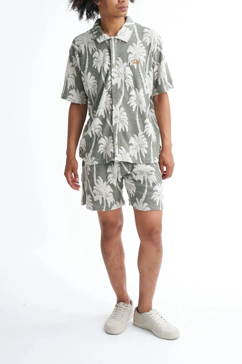 Palms Down Exotica Elastic 17 Shorts sold by Below the Belt