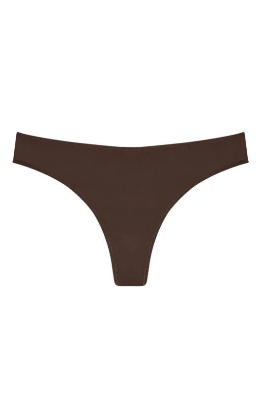 Low Profile Thong - Brown made by Below the Belt