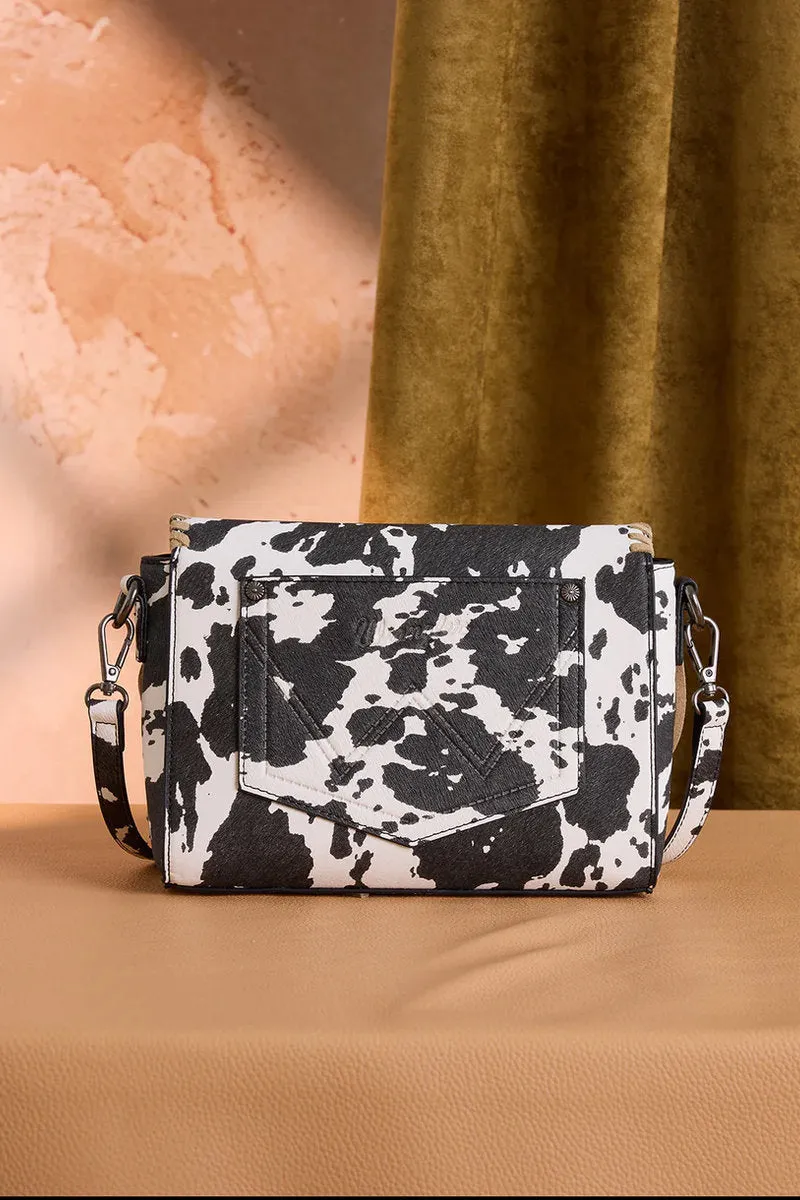 Cow Print Fringe Crossbody Bag sold by Below the Belt product image thumbnail 4