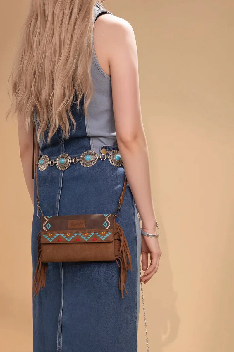 Aztec Embroidered Fringe Wallet Crossbody sold by Below the Belt product image thumbnail 2