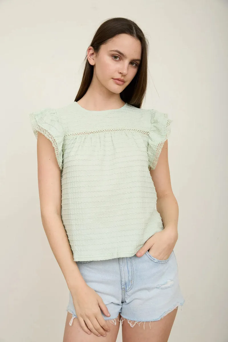 Fran Ruffle Sleeve Top sold by Below the Belt product image thumbnail 4