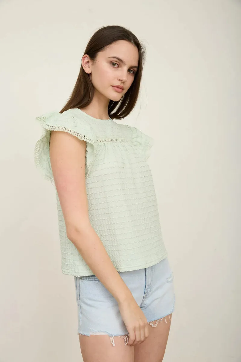 Fran Ruffle Sleeve Top sold by Below the Belt product image thumbnail 3