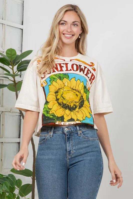 Sunflower Tee made by Below the Belt