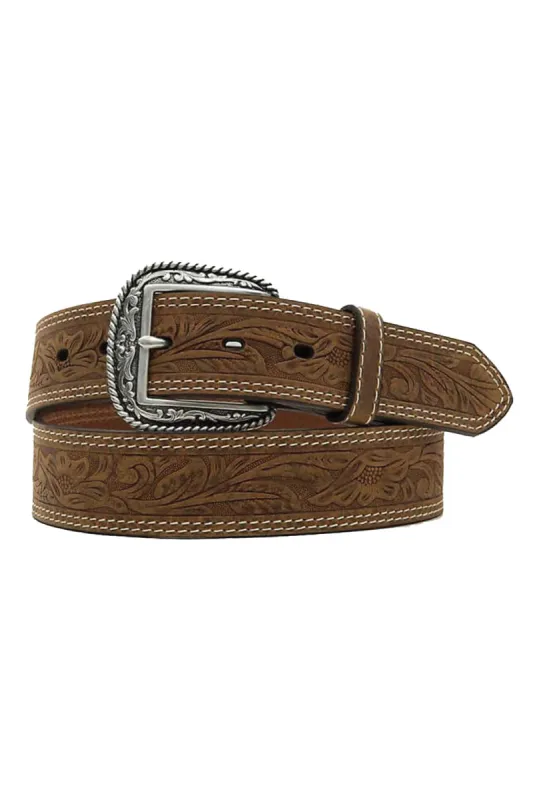 Tooled Double Stitch Belt made by Ariat