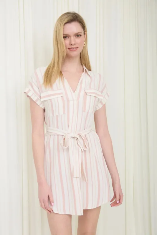 Striped Shirt Dress made by Blu Pepper